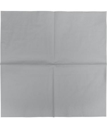 HEKU 100 Single-Colored 3-Layer Napkins | 33x33cm | High-Quality Absorbent Napkins for Events & Gastronomy | Stylish Silver 5-Pack - Shop Internationally! - Buy Online on SooperMarket.com
