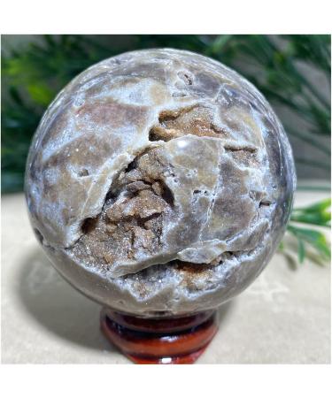 Sphalerite Stones Natural Shpere Ball Quartz Crystal Geode Feng Shui Home Crafts Decoration+Stand 1pc (Color : 430-440g) - Buy Online on SooperMarket.com