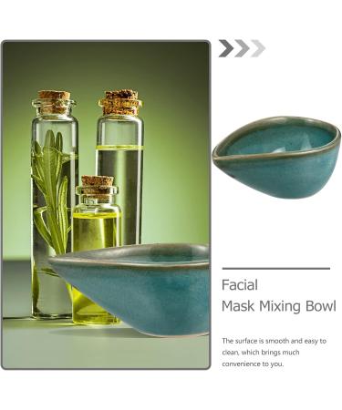 KALLORY Essential Oil Mixing Dish - Ceramic Spa Bowl for Facial Masks & Aroma Oils | Blue - Buy Online on SooperMarket.com