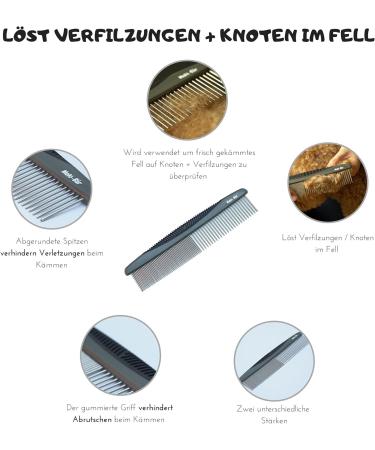 Moki Bear Metal Comb for Dogs - Dual-Sided Rounded Pins for Matting & Knot Removal - Ideal Grooming Tool - Buy Online on SooperMarket.com