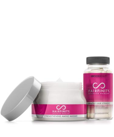 Hairfinity Hair Vitamins and Strengthening Amino Treatment Masque - Biotin Growth Treatment - Hydrating Hair Mask and Deep Conditioner Cream for Dry Damaged Hair