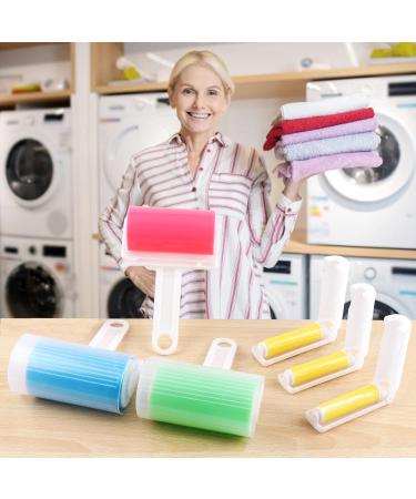 6-Pack Reusable Washable Lint Rollers - Portable Sticky Roller for Furniture Carpets & Clothing - Eco-Friendly & Foldable with Cover - Buy Online on SooperMarket.com
