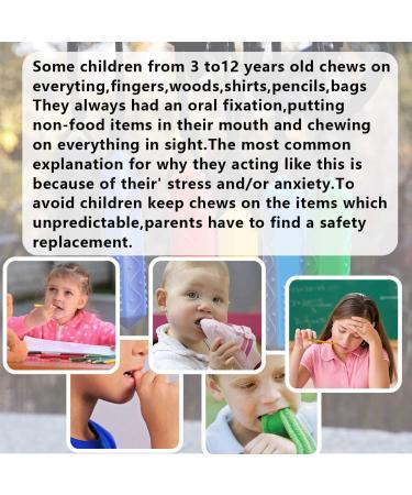 Tuxepoc Sensory Chew Toys for Autistic Children - Silicone Chewy Tool for Teething ADHD Autism - Orange Purple Chewelry for Boys & Girls - Buy Online on SooperMarket.com