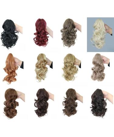 prinfantasy Hair Extensions Clip in Ponytail Hair Extensions 11 Inches Curly Ponytail Extension Light Ash Blonde Highlighted Hair Extensions Clip Short GBMW296 MW296 11 inch - Buy Online on SooperMarket.com