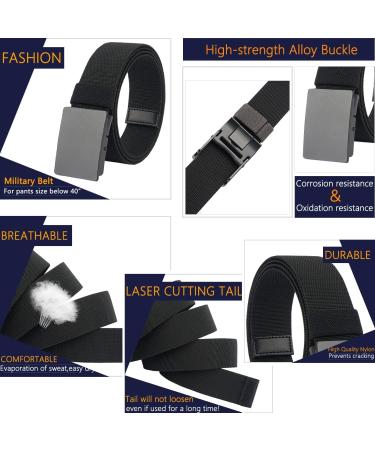 LionVII Men's Casual Elastic Work Belt - Adjustable Web Waist Strap, Metal Buckle, Easy Trim - Gray - Fits 27-46 Waist - Buy Online on SooperMarket.com