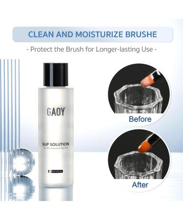 GAOY Slip Solution Kit for Poly Gel Nails - 145ml Anti-Stick Gel with Brush & Dual Forms for DIY Nail Art - Buy Online on SooperMarket.com