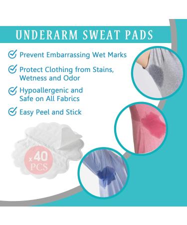 Armpit Pads - 40 Anti-Sweat Pads for Women & Men | Ultimate Protection Against Sweat - Buy Online on SooperMarket.com