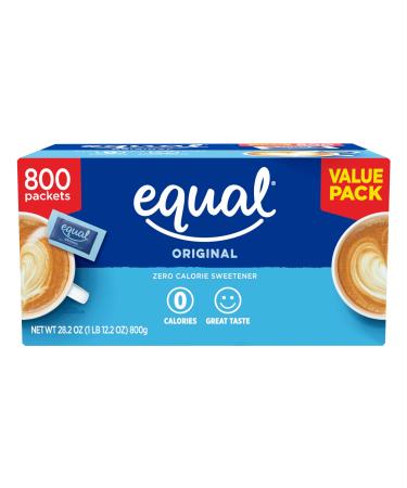 EQUAL 0 Calorie Sweetener Sugar Substitute Zero Calorie Sugar Alternative Sweetener Packets Sugar Alternative 800 Count