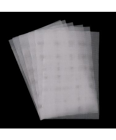 wexpw 6 Pieces Plastic Mesh Canvas Sheets, Clear Plastic Canvas Sheets Big Size Clear Needlepoint Embroidery Blank Canvas Sheets Plastic Canvas for Embroidery Projects, 8x13 inch