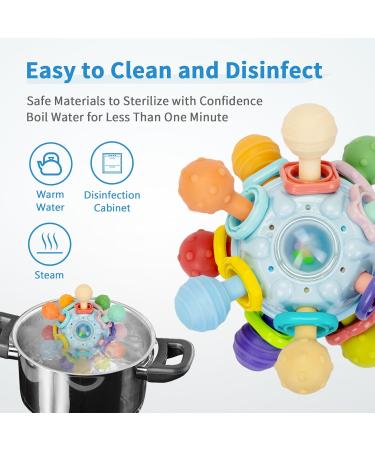 Accevo Bite Ring - Soft Silicone Baby Toy for 3+ Months | Teething Aid & Gripping Gift for Babies 6 Months+ - Buy Online on SooperMarket.com
