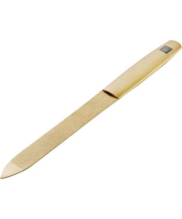 Premium Gold Twin Nail File - Double-Sided Stainless Steel for Fingers & Toenails | 130 mm Nail Care Tool - Buy Online on SooperMarket.com