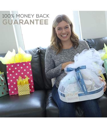 Elephant Theme Newborn Gift Basket for Boys or Girls - Baby Shower Essential Bundle with Registry Must-Haves and Card Included - Buy Online on SooperMarket.com