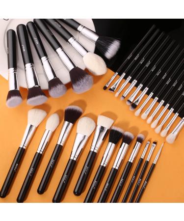 BEILI Makeup Brushes Make Up Brush Set Professional 30 PC Natural Goat Hair Makeup Brush Foundation Face Powder Blush Eyeshadow Brushes Concealers Eye Make Up Brush Set Black/Silver - Buy Online on SooperMarket.com
