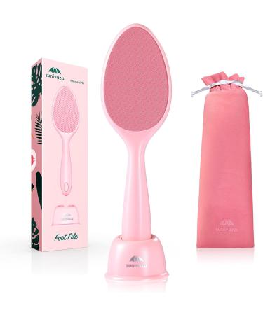 Sunivaca Glass Callus Remover Foot File - 2-Sided Pedicure Tool for Soft Feet - Pink - Buy Online on SooperMarket.com