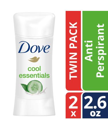 Dove Advanced Care Go Fresh Anti-Perspirant Deodorant Cool Essentials 2 Pack 2.6 oz (74 g) Each