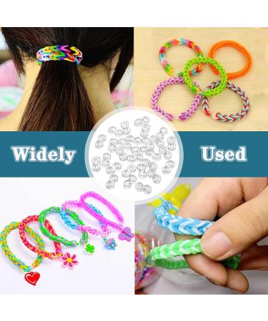 Loom Rubber Band Clips 1000 Pieces - Plastic Connectors for Bracelet Making - DIY Refill Kit - Buy Online on SooperMarket.com
