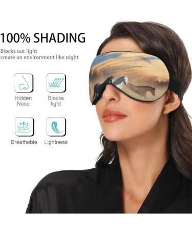 WELLDAY Running Horse Sleep Mask - Adjustable Blindfold for Men and Women - Buy Online on SooperMarket.com