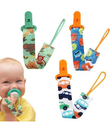 Faceynde Baby Pacifier Clips | Fabric Pacifier Clamps for Boys & Girls - Secure & Stylish Schnuller Clips - Buy Online on SooperMarket.com
