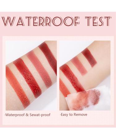 4Pcs Matte Lipstick Set - Retro Red Lip Tint & Balm | Long Lasting Waterproof Lip Makeup for Women & Girls - Buy Online on SooperMarket.com