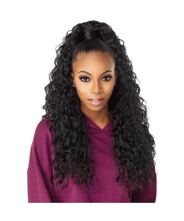 Sensationnel INSTANT Updown halfwig Pony - Instant Weave Up and Down 4 style in 1 half wig pony drawstring - INSTANT up and down UD 2 (1B)