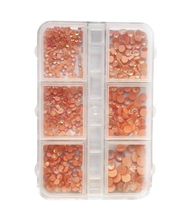 1Box Mixed Nails Art Decorations 3D Beads Nail Easy Installation And Removal Add Charm To Your Nail Nail Supplies Orange