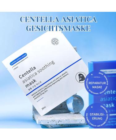 Shefave Centella Asiatica Face Mask Korean Face Mask 5 Pieces Cloth Masks Face Moisturising Masks Beauty Repair Face Sheet Mask After Sun Deep Hydration Pore Reduction - Buy Online on SooperMarket.com