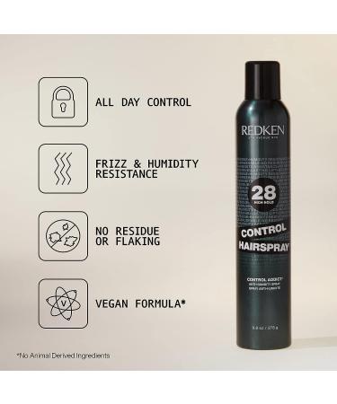 Redken Control Hairspray 28 | Extra High-Hold | Flake-Free | 9.8 oz | Long-Lasting Frizz Protection - Buy Online on SooperMarket.com