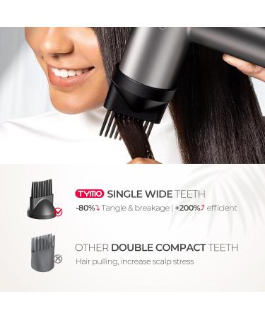 Buy TYMO Hair Dryer - High-Speed Ionic Blow Dryer with Adjustable Diffuser Fast Drying Zero Damage Low-Noise 3 Speeds & 4 Temps for Professional Home Styling | International Shipping Available - Buy Online on SooperMarket.com