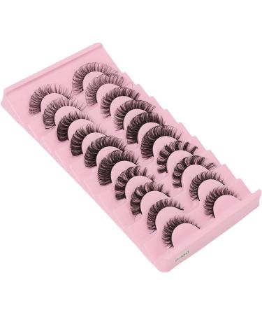 10 Pairs False Eyelashes Set DD Curl False Eyelashes Russian Strip Lashes Thick Multilayer False Eyelashes for Women - Buy Online on SooperMarket.com