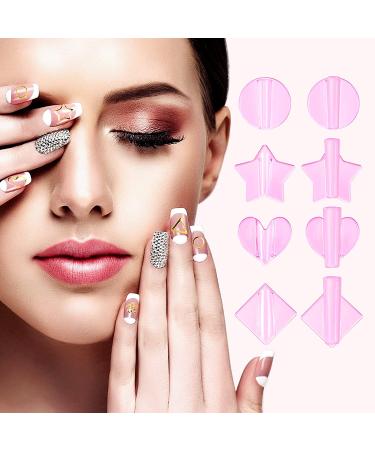 4-Piece Nail Embossed Molds | Metal Frame Bending Tools for Nail Art Design | Star, Heart Shapes | Nail Salon & Home Use - Buy Online on SooperMarket.com