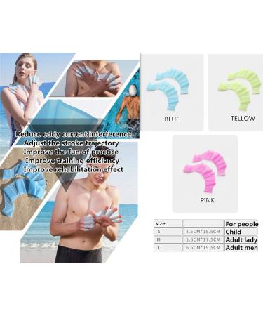 EXCEREY Silicone Swimming Gloves - 2 Pairs, Blue Large | Water Resistance, Webbed Design for Aquatic Training, Fitness Paddle Aerobics - Men Women Kids - Buy Online on SooperMarket.com