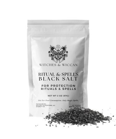 Black Salt for Protection Rituals, Wiccan Supplies, Sal Negra para Rituales de Brujeria (2 oz Bag) - Witches & Wiccan Witchcraft Supplies