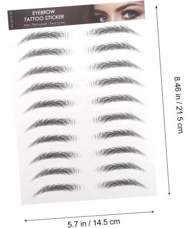PLAFOPE Black Eyebrows 10pcs Imitation Eco Eyebrow Sticker Stickers Water Transfer Eyebrow Sticker Eyebrow Lines 6d - Buy Online on SooperMarket.com