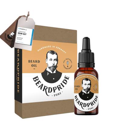 Beardpride Bio Bart l Men I Original Bart Oil From the Barbershop I Bart Conservation Oil For soft beard I 100% Naturreine Bartwuchs l I Beard Oil Men Pure 30 ml (1 Pack)