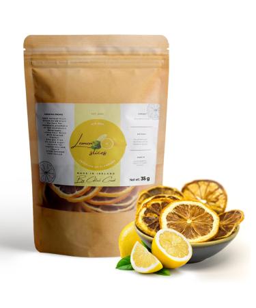 Cocktail Crowd Dried Lemon Slices - Dehydrated Lemon Slices - Sun Dried Lemon Wheel - Lemon Slices - Dry Lemons for Garnish Cocktails Baking Drinks 30 grams