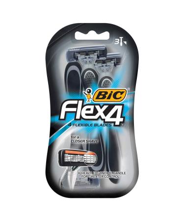 Bic Flex 4 Quad Shvr3ct Size 3ct