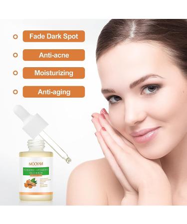 Turmeric Dark Spot Corrector Serum with Vitamin C - 30ml/1oz - Acne & Hyperpigmentation Treatment to Smooth Skin - Buy Online on SooperMarket.com