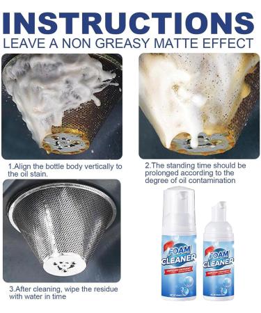 Multi-Purpose Cleaning Foam - Just Spray & Wipe Multi-purpose Cleaner Foam Spray Bubble Cleaner Foam Spray All Purpose Cleaning Spray for Bathrooms and Kitchens (100ml 1Set) 100ml 1Set - Buy Online on SooperMarket.com