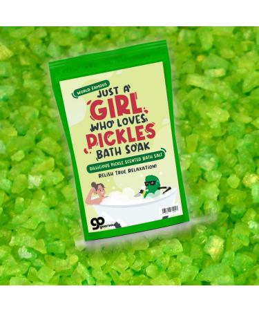 Girl Who Loves Pickles Bath Salts - Dill Scented Soak | Unique Spa Gift for Pickle Lovers & Funny Stocking Stuffers for Moms & Teens - Buy Online on SooperMarket.com