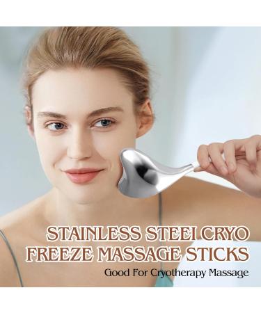 Buy Unbreakable Running Man Cryo Sticks - Stainless Steel Ice Globes & Gua Sha Facial Tools for Skin Tightening & Cooling Spa Treatment - Buy Online on SooperMarket.com