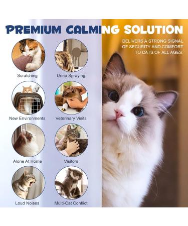 Cjztp Cat Calming Diffuser Enhanced Cat Pheromones Diffuser Starter Kit for 30 Days Supply Cat Anxiety Stress Relief to Reduce Fighting Scratching 48ml - Buy Online on SooperMarket.com