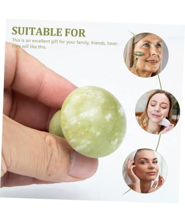 Mikinona 2pcs Neck Massager Tool Face Massager Eye Massager Eye Face Beauty Massagers Roller Rose Quartz Jade - Buy Online on SooperMarket.com