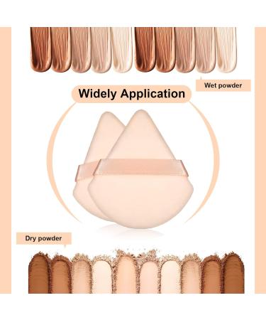 Pinenuts 12 Pcs Triangle Powder Puff Set - 4 Colors Makeup Sponge for Mineral & Loose Powder - Buy Online on SooperMarket.com