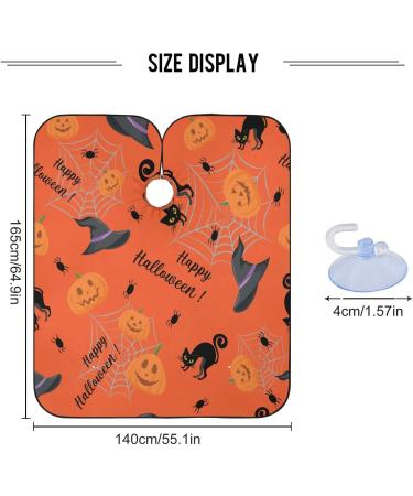 Kigai Happy Halloween Barber Cape - Professional Waterproof Hair Cutting Cape for Men & Women with Adjustable Snap Closure - Salon Hairdressing Essential - Buy Online on SooperMarket.com