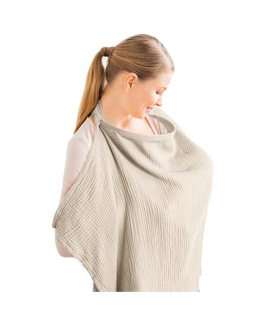 Cutting cloth for on the go snacking aprons for on the go Musselin Still cover for babies breastfeeding cloth made of cotton multifunctional adjustable breastfeeding for breastfeeding for mother - khaki