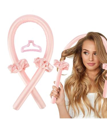Heatless Curls Headband No Heat Wave Curlers Styling Tools for Long Medium Hair Make Soft And Shiny Pink1