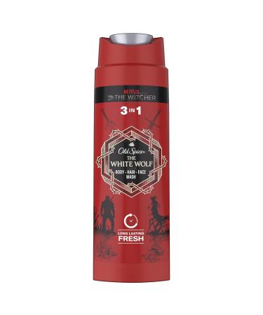 Old Spice the White Wolf Shower Gel and Shampoo for Men The Witcher Limited Edition 3-in-1 Body Hair Face Long-Lasting Freshness 400 ml (Pack of 1) 400 ml (1 Pack)