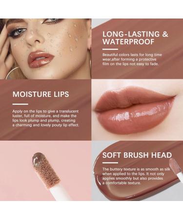 Shop Hydrating Lip Butter Gloss - 3 Colors Nourishing Tinted Lip Care Non-Sticky Long Lasting Plumper Oil | International Shipping Available - Buy Online on SooperMarket.com