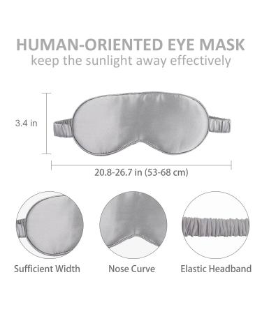 22 Momme 100% Pure Mulberry Silk Grey Sleep Cap for Women - Double Layer Hair Bonnet for Sleeping - Buy Online on SooperMarket.com