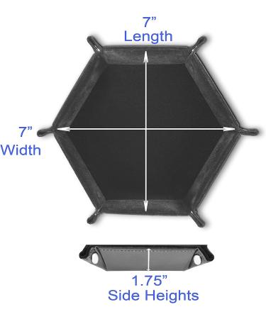 RNK Gaming Hexagon Dice Tray - PU Leather & Black Velvet for DND Rolling Games - Buy Online on SooperMarket.com